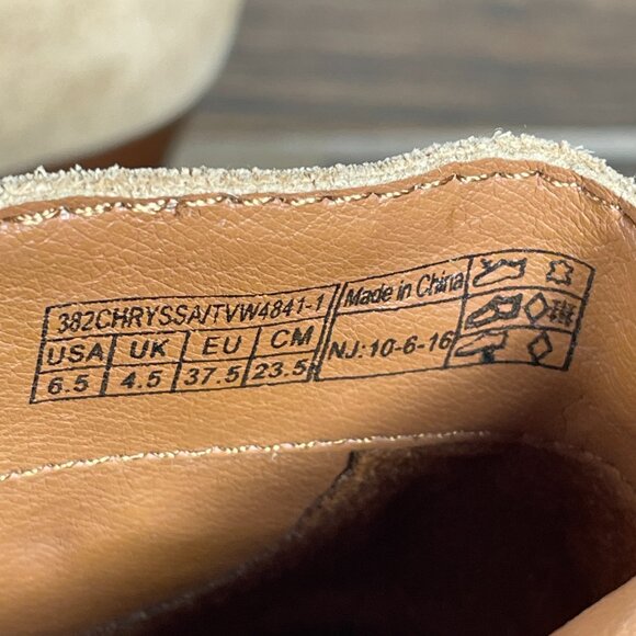 Vionic Aloft Chryssa Womens Size 6.5 Shoes Light Sand Suede Open Toe Ankle Boots - Picture 13 of 13